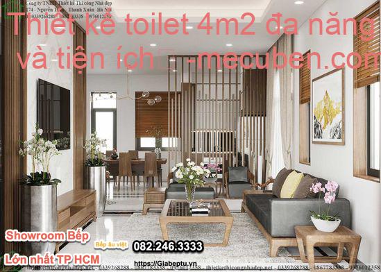 Thiết kế toilet 4m2 đa năng và tiện ích
